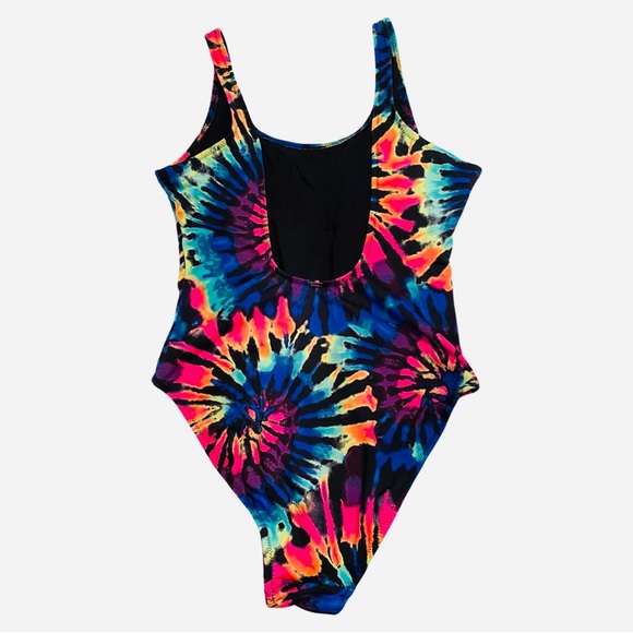 Pink Victoria Secret Swimsuit Small Tie Dye One Piece Active Built In Bra - Picture 2 of 4